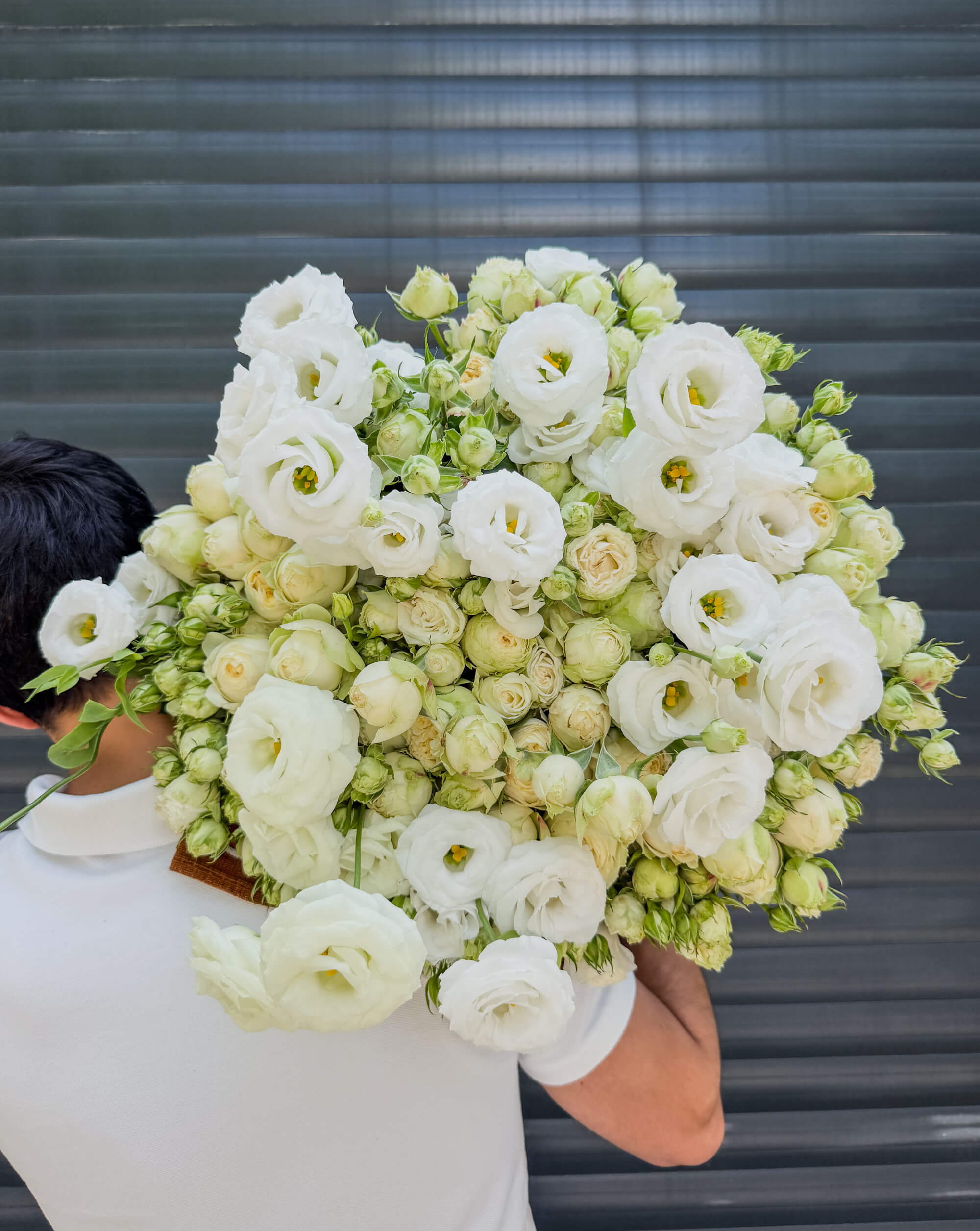 White Rose & Lisianthus Bouquet - Elegant Gift - Fresh flowers Yerevan | Flowers Theory