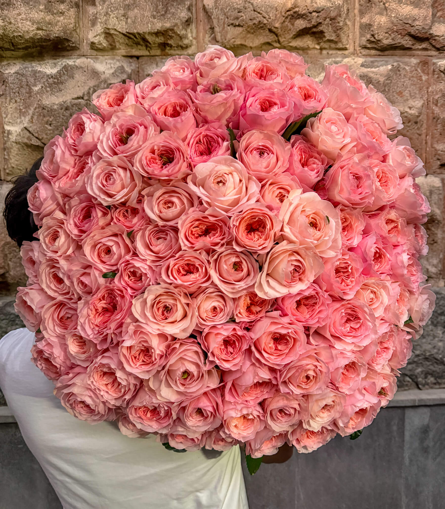 121 Pink Roses Bouquet, 80 cm - Elegant Luxury Gift - Image 1 of 1 | Flowers Theory