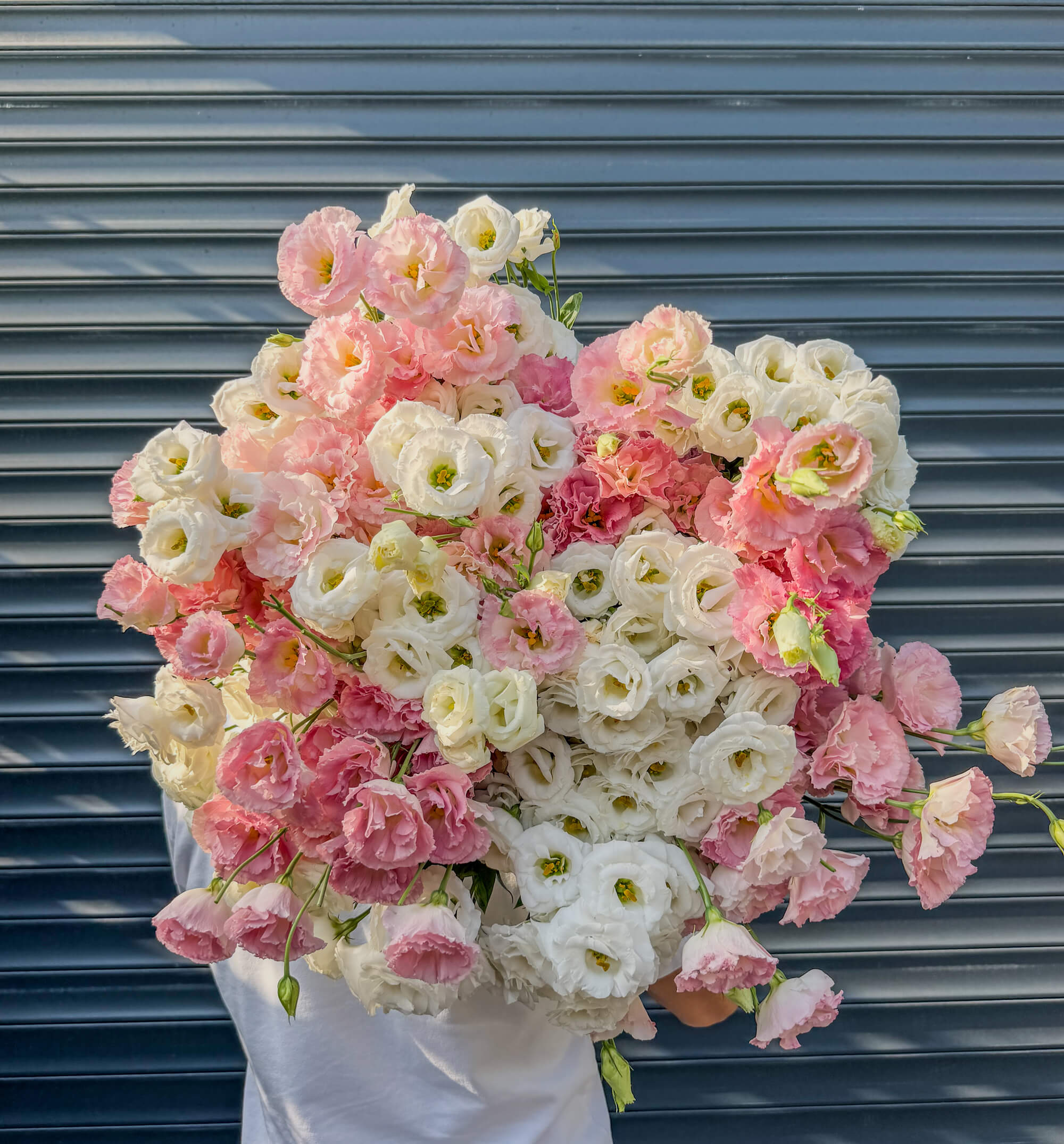 Pink and white lisianthus: elegant pastel bouquet - Image 1 of 1 | Flowers Theory
