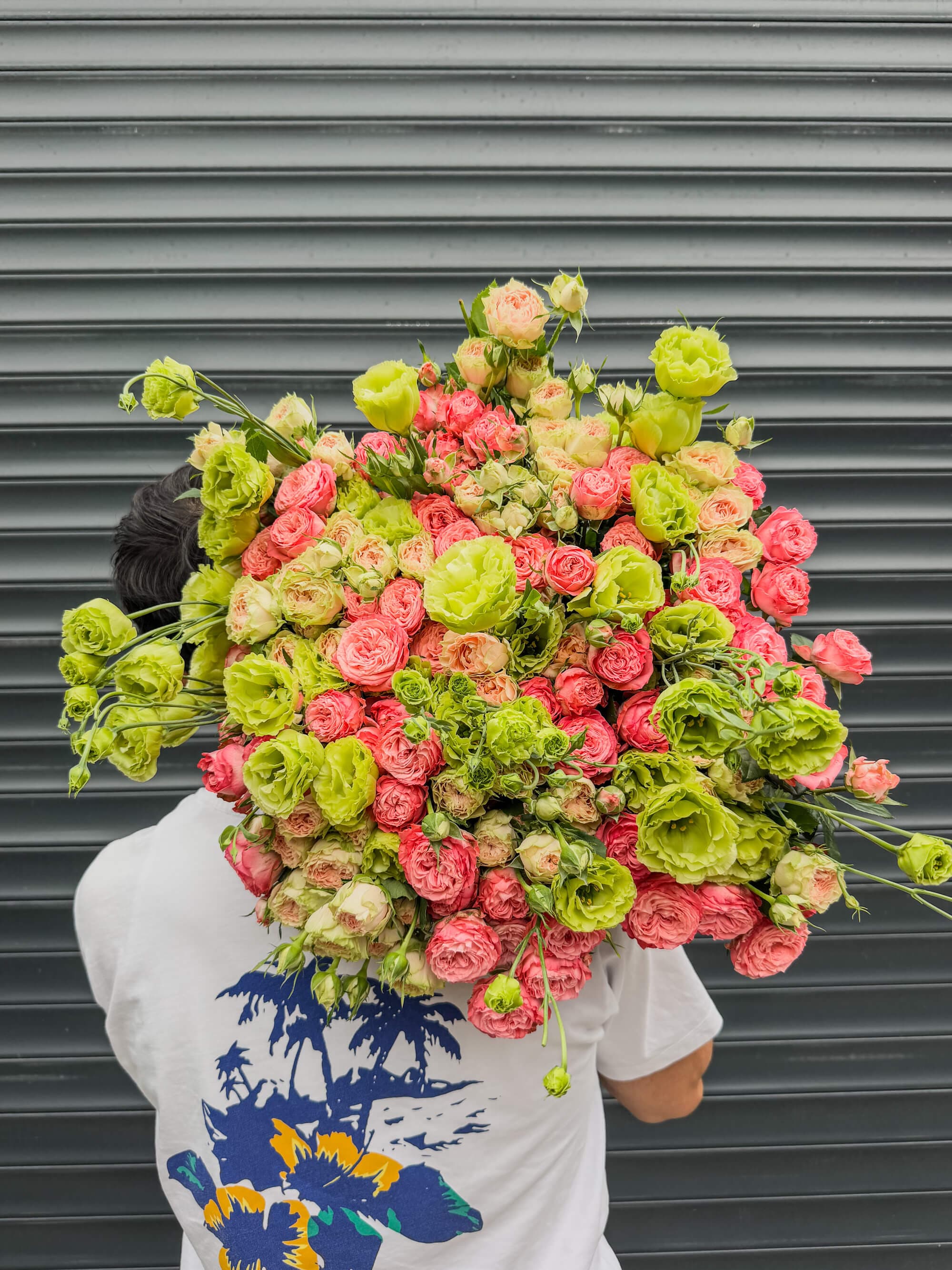 Luxury Pink and Green Lisianthus Bouquet for Moments